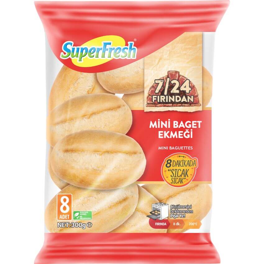 A-2762.jpg Superfresh Mini Baget Ekmeği 300 Gr - Image 1