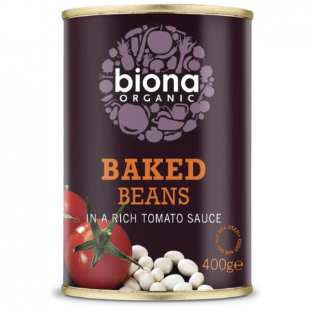 Biona Organic Baked Beans in Rich Tomato Sauce Can 400 gr