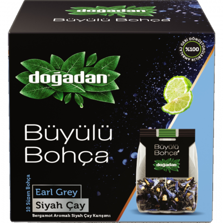 Dogadan Buyulu Bohca Earl Grey Tea 10 Bohca in A Pack 22 Gr