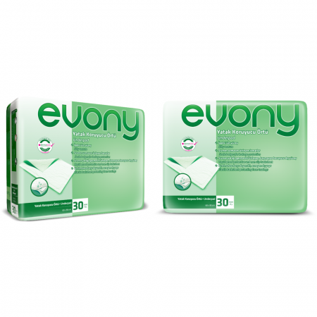 Evony Underpad 60cm*90cm (Yatak Koruyucu Ortu)  30 Pcs