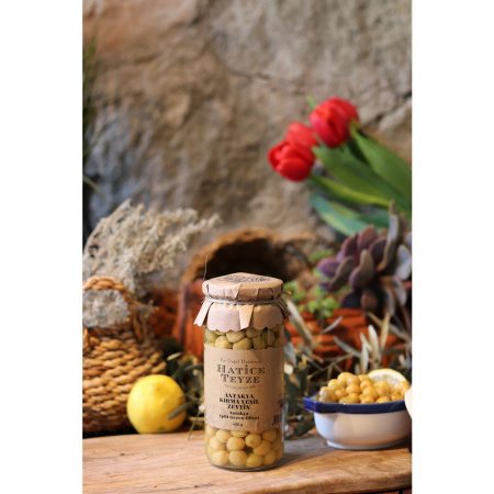 Hatice Teyze Antakya Crushed Green Olives (Antakya Kirma Yesil Zeytin) 420 Gr.