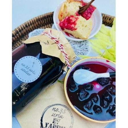 No 35 Urla  Homemade Natural Cherry Jam ( Ev Yapımı Doğal Vişne Reçeli) 230g