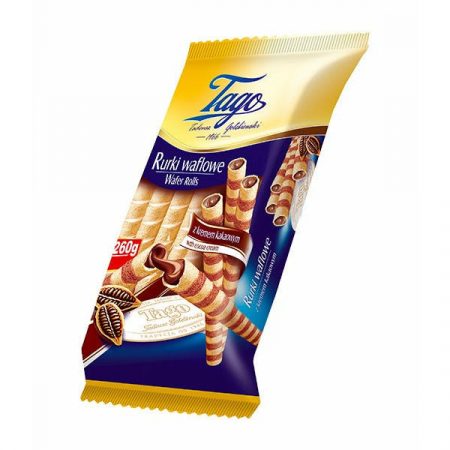 Tago Wafer Rolls with Cocoa 260g