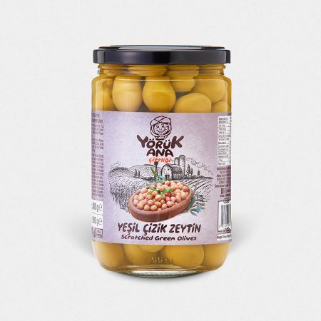 Yörük Ana Salamura Yeşil Çizik Zeytin (Scratched Green Olive)  680 Gr